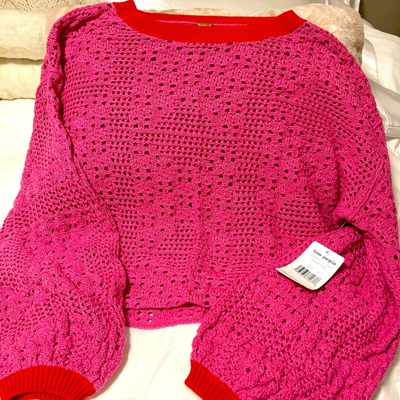 Free People Home Run Sweater, size medium. - Picture 2 of 5